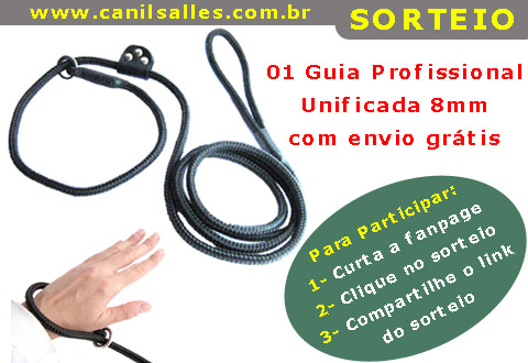 Sorteio guia unifcada profissional 8mm canil salles ABR2014